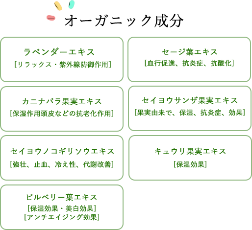 オーガニック成分にこだわって開発しました